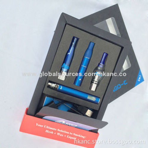 Ago-C e cigarette dry herb, solid wax, e-liquid 3-in-1 starter kit with gift box